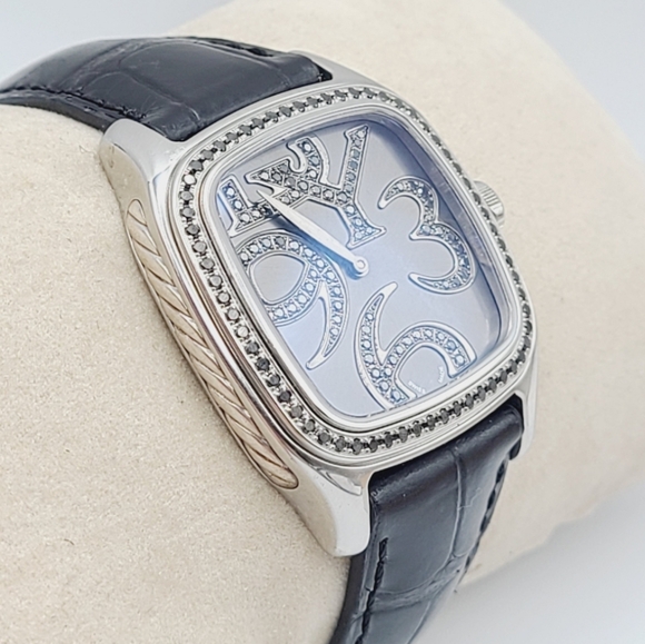 David Yurman 32mm Thoroughbred Quartz Watch With Black Diamonds - Picture 7 of 16